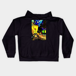 GHOSTS OF ARTIST AT FAVORITE CAFE ON HALLOWEEN Kids Hoodie